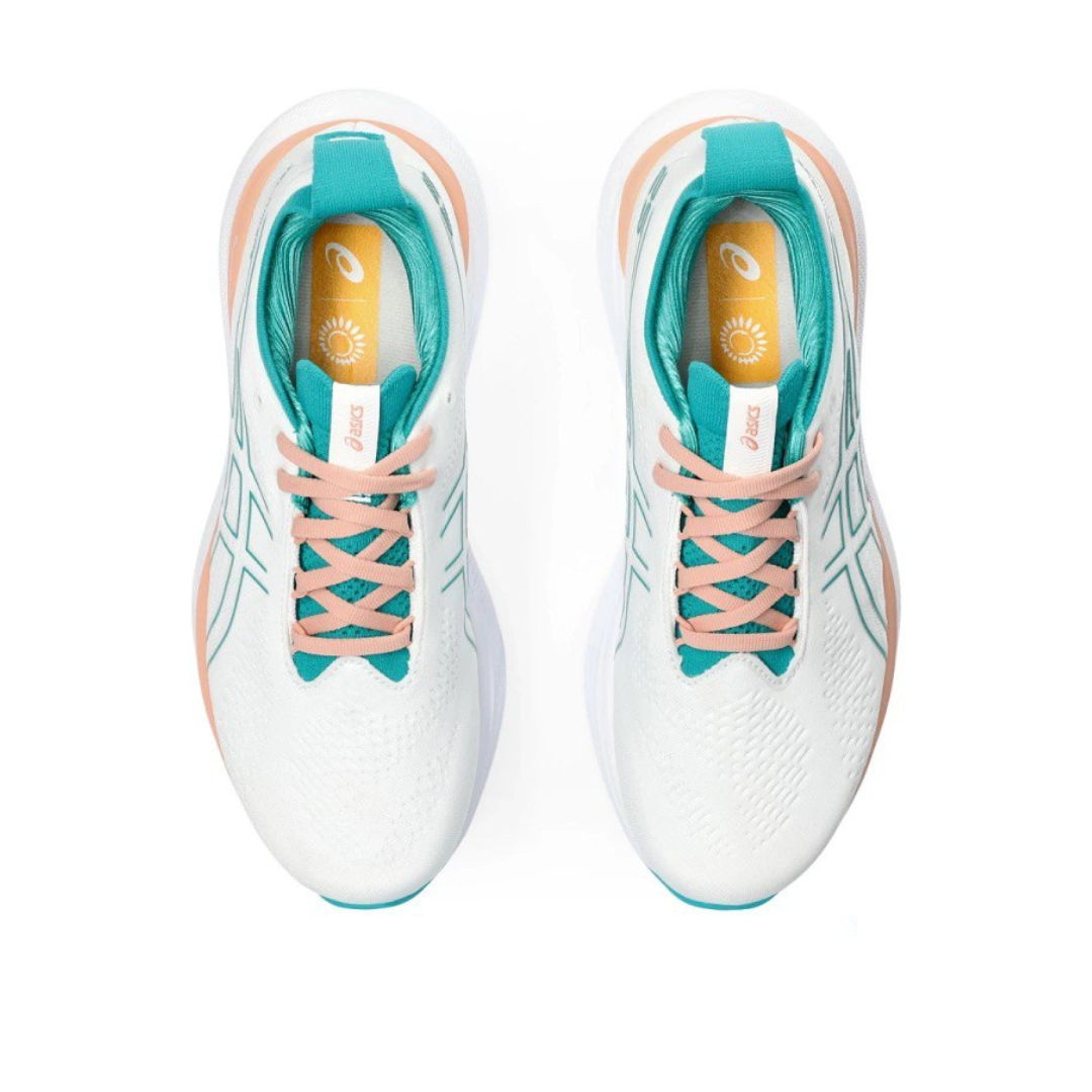 Gel - Nimbus™ 25 Branco com Jade e Laranja