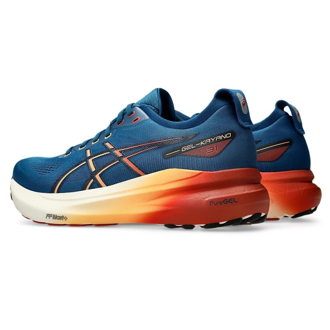 Gel-Kayano 31 Paris -Platinum - Azul Marinho com Vermelho