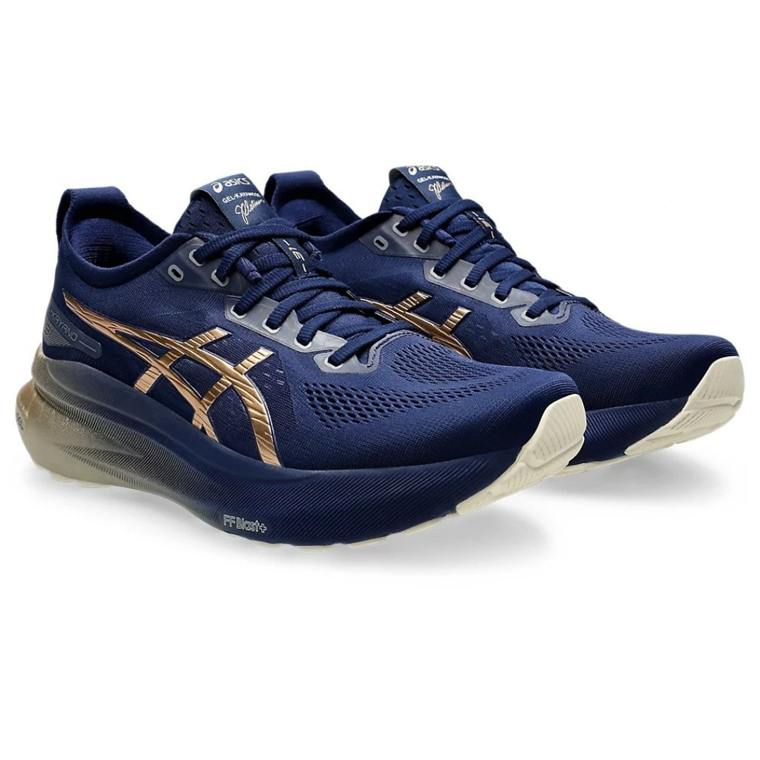 Gel-Kayano 31 Paris -Platinum - Azul Marinho com Dourado
