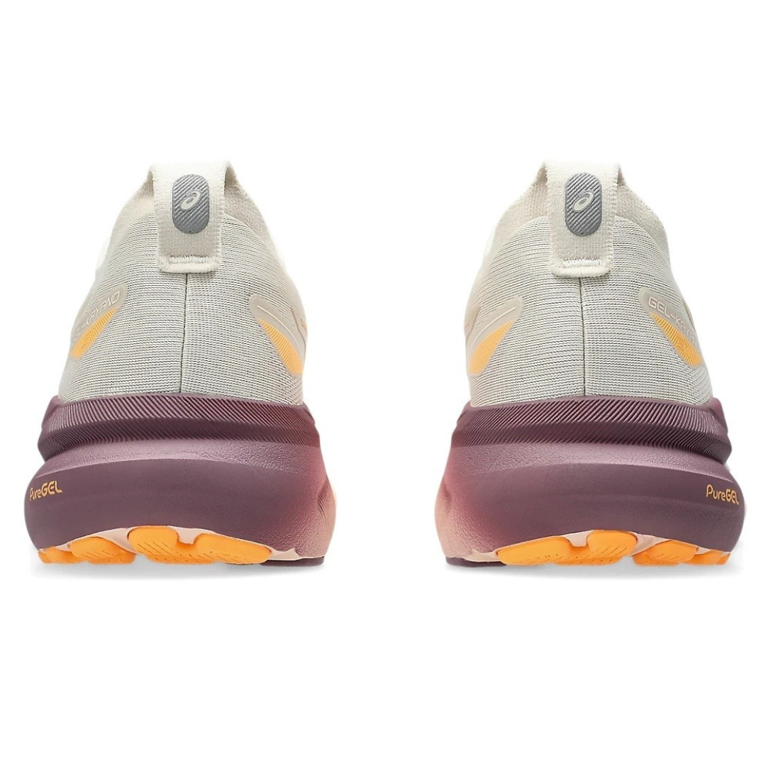 Gel-Kayano 31 Bege com Laranja e Vermelho