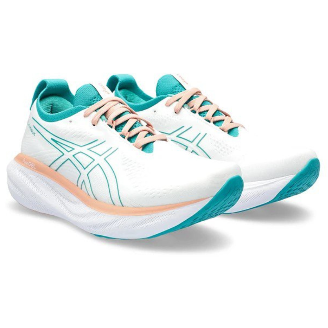 Gel - Nimbus™ 25 Branco com Jade e Laranja