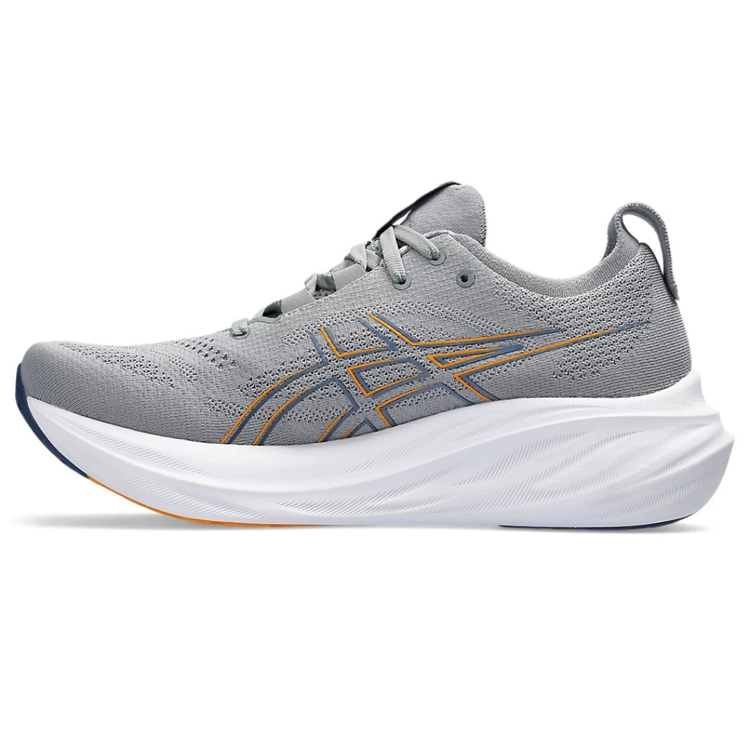 Gel - Nimbus 26 - Cinza e azul Marinho com Branco e Laranja