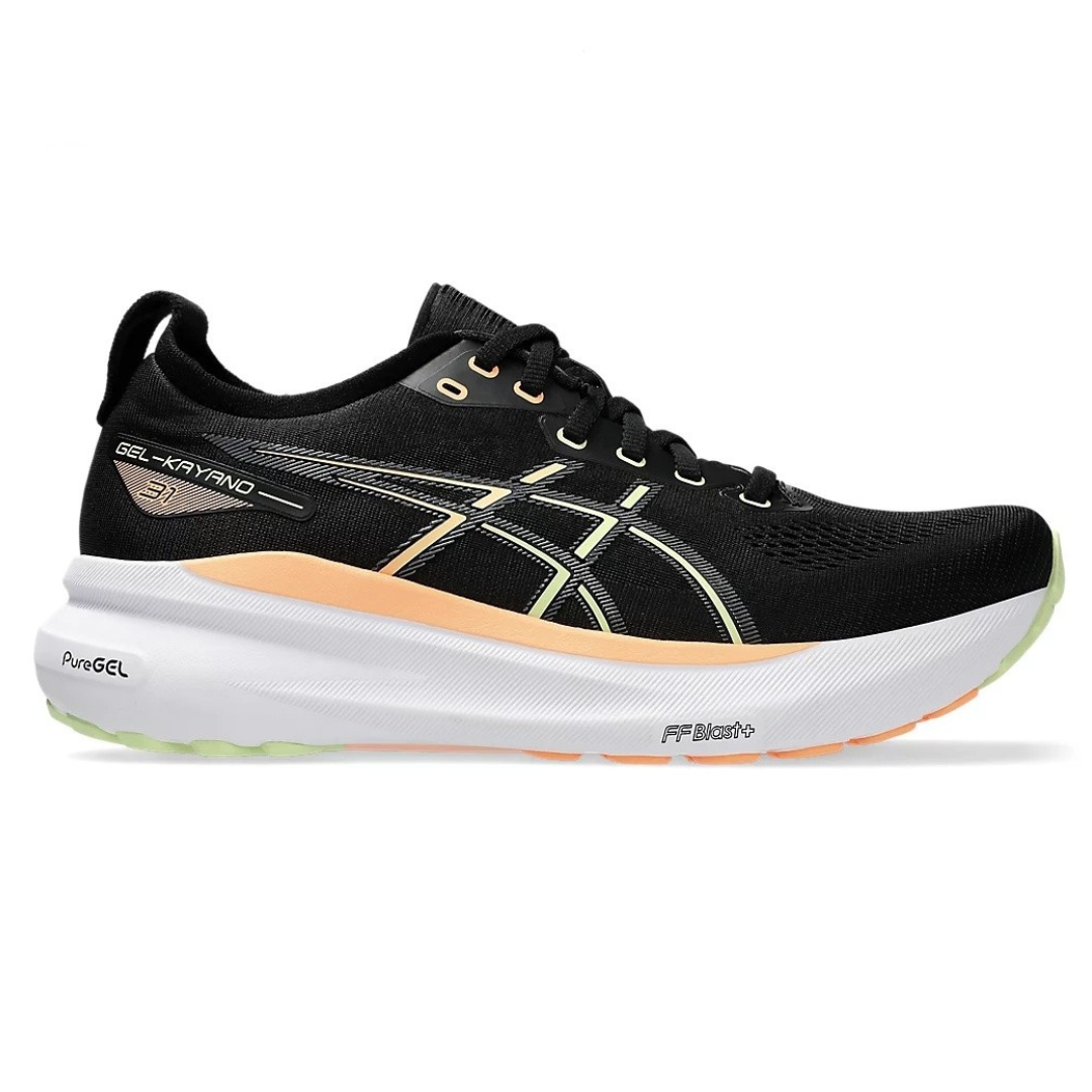 Gel-Kayano 31 Preto com Branco e Laranja