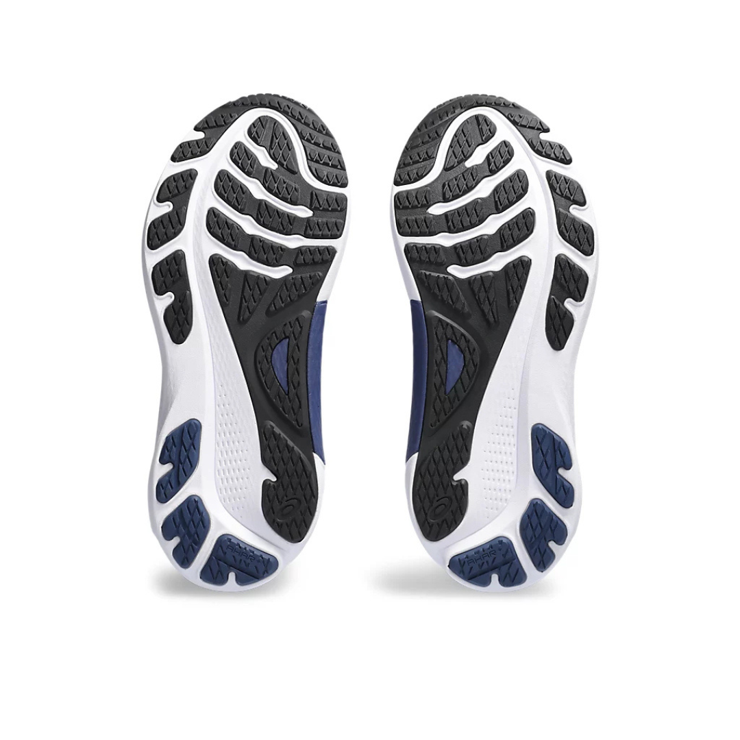Gel-Kayano 30 - Branco com Azul Marinho e Dourado