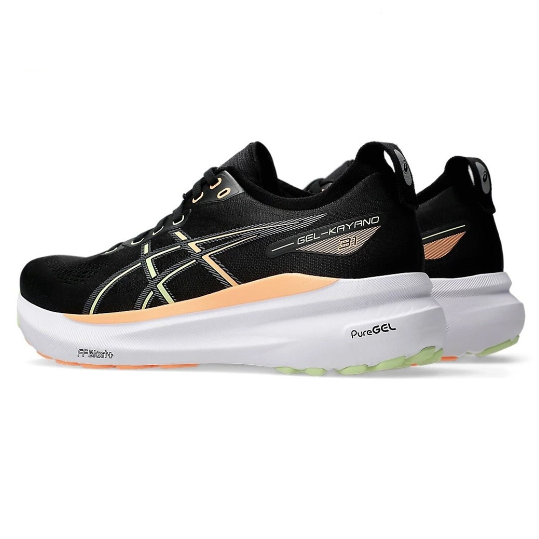 Gel-Kayano 31 Preto com Branco e Laranja