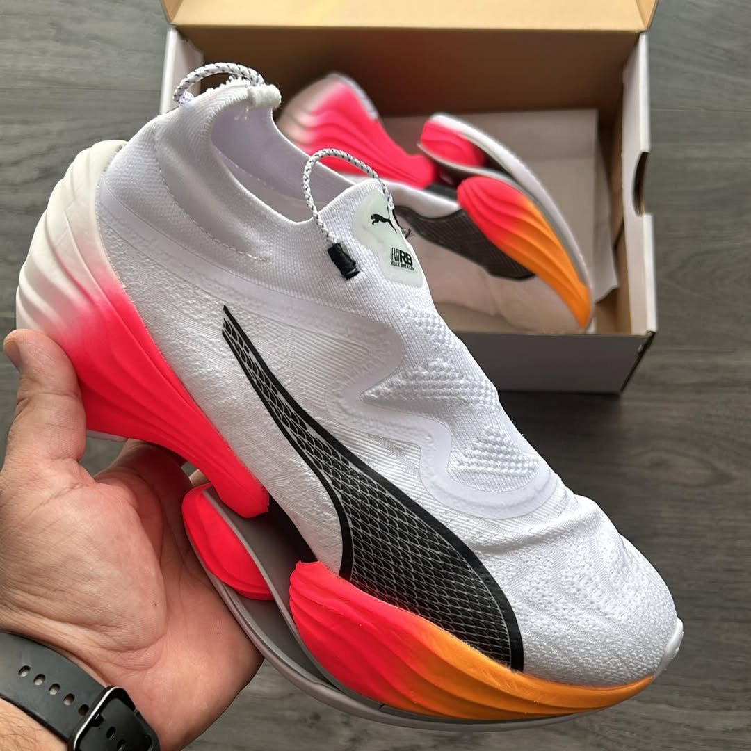 Fast-RB Nitro Elite - Branco com Rosa e Laranja