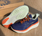 Gel - Nimbus™ 25 Azul Marinho com Laranja e Branco