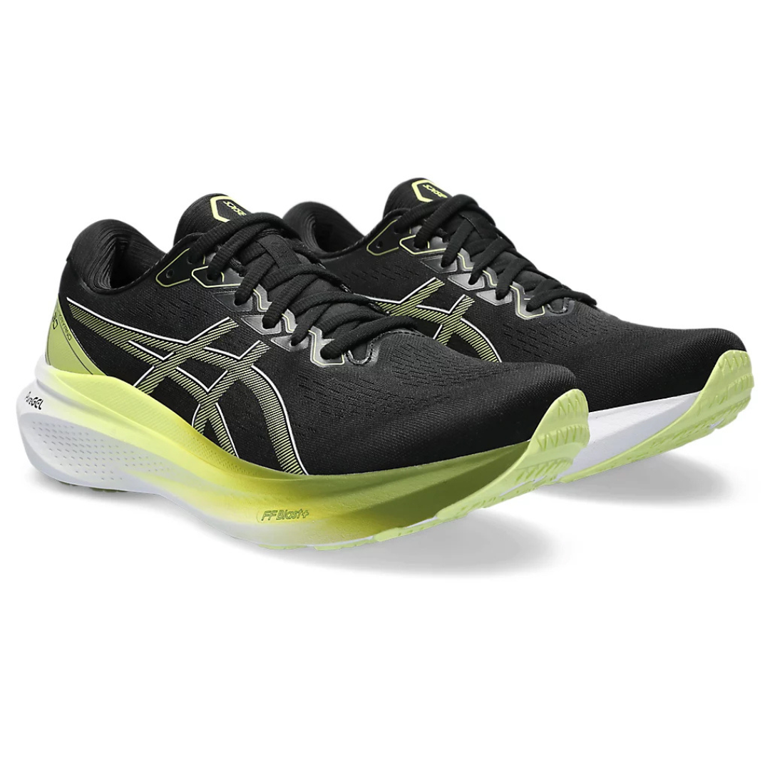 Gel-Kayano 30 - Preto e Amarelo com Branco