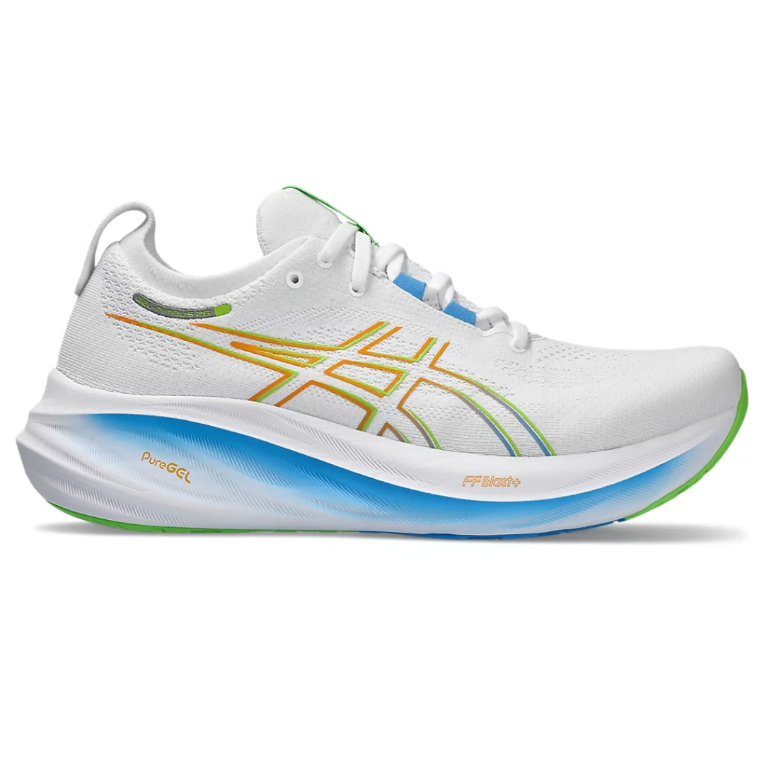 Gel - Nimbus 26 - Branco com Azul e Verde