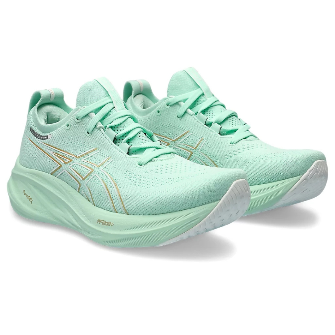 Gel - Nimbus 26 - Verde com Branco e Dourado
