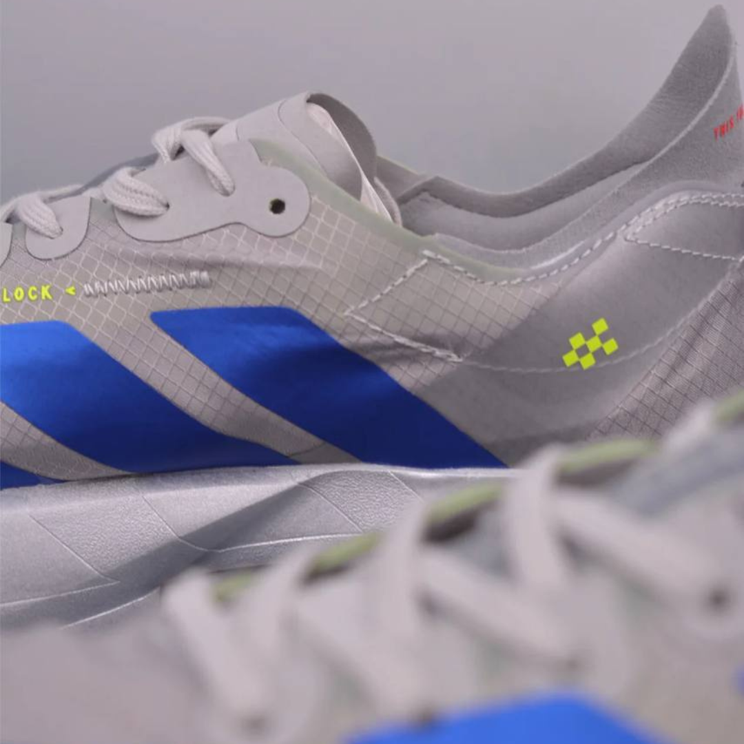 Adizero Adios Pro 4 Cinza Metálico/Azul