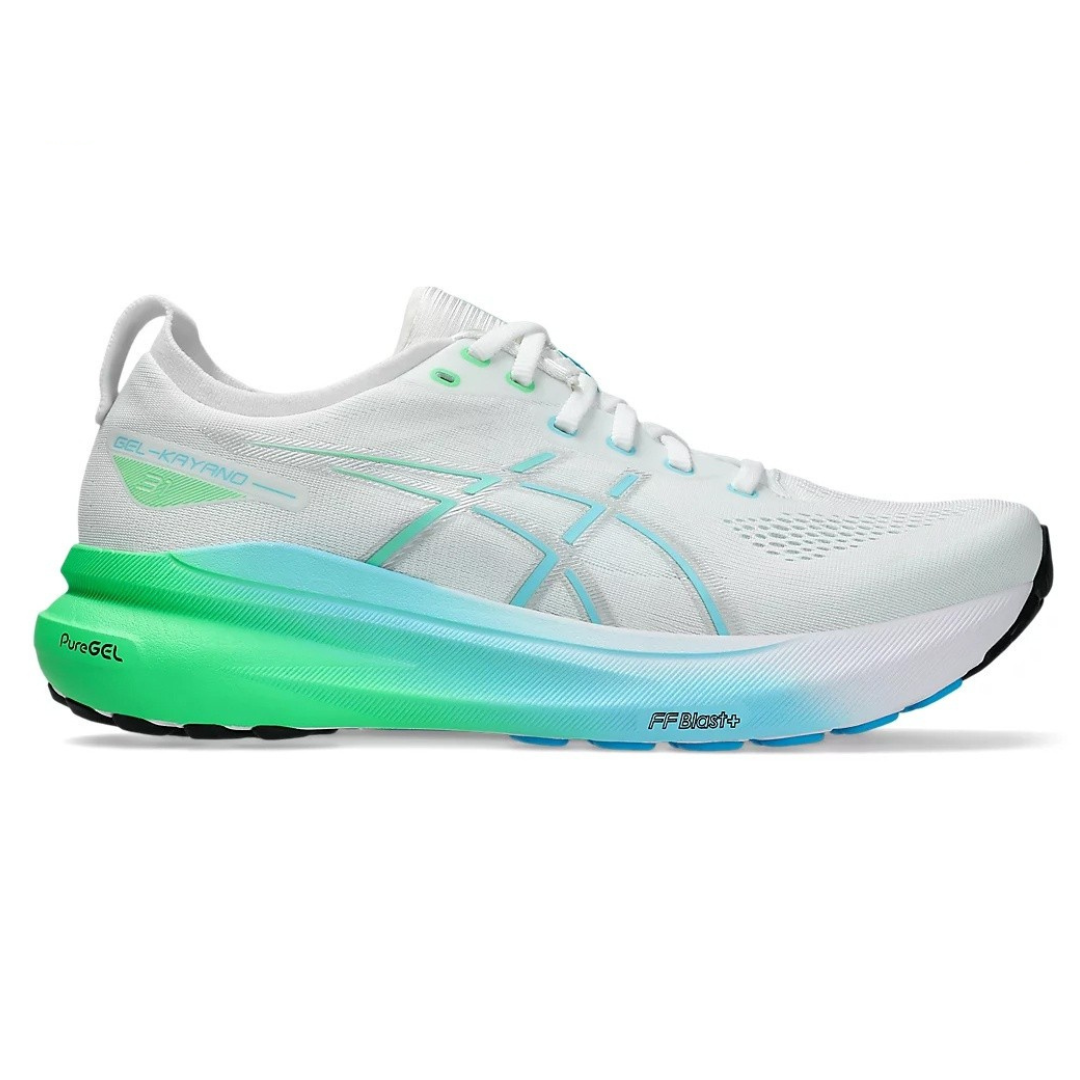 Gel-Kayano 31 Branco com Verde e Azul