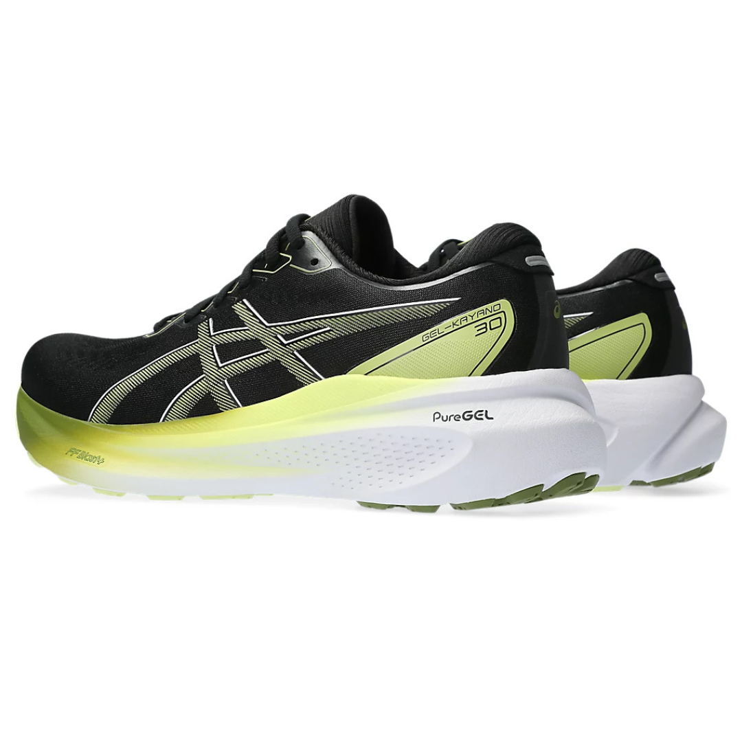 Gel-Kayano 30 - Preto e Amarelo com Branco