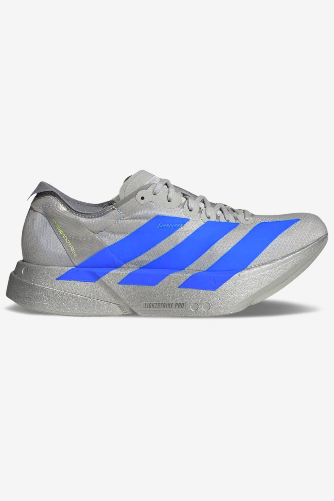 Adizero Adios Pro 4 Cinza Metálico/Azul