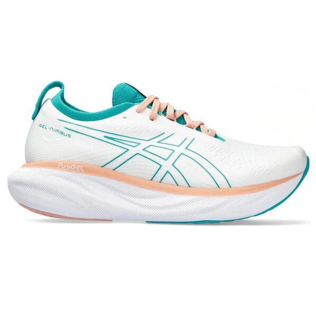 Gel - Nimbus™ 25 Branco com Jade e Laranja