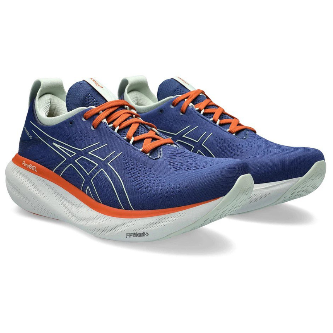 Gel - Nimbus™ 25 Azul Marinho com Laranja e Branco