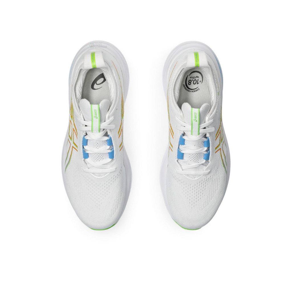 Gel - Nimbus 26 - Branco com Azul e Verde