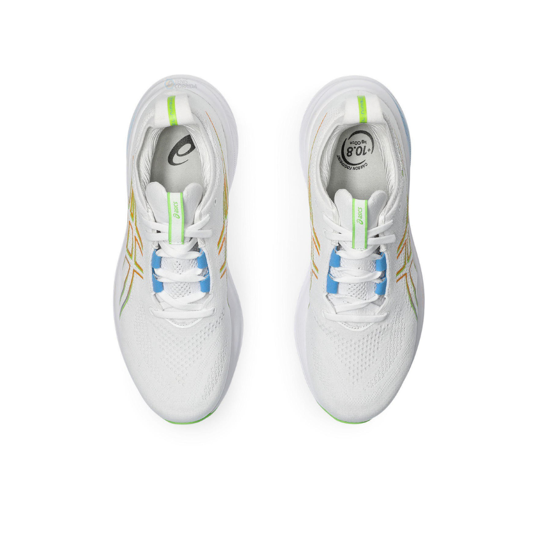 Gel - Nimbus 26 - Branco com Azul e Verde