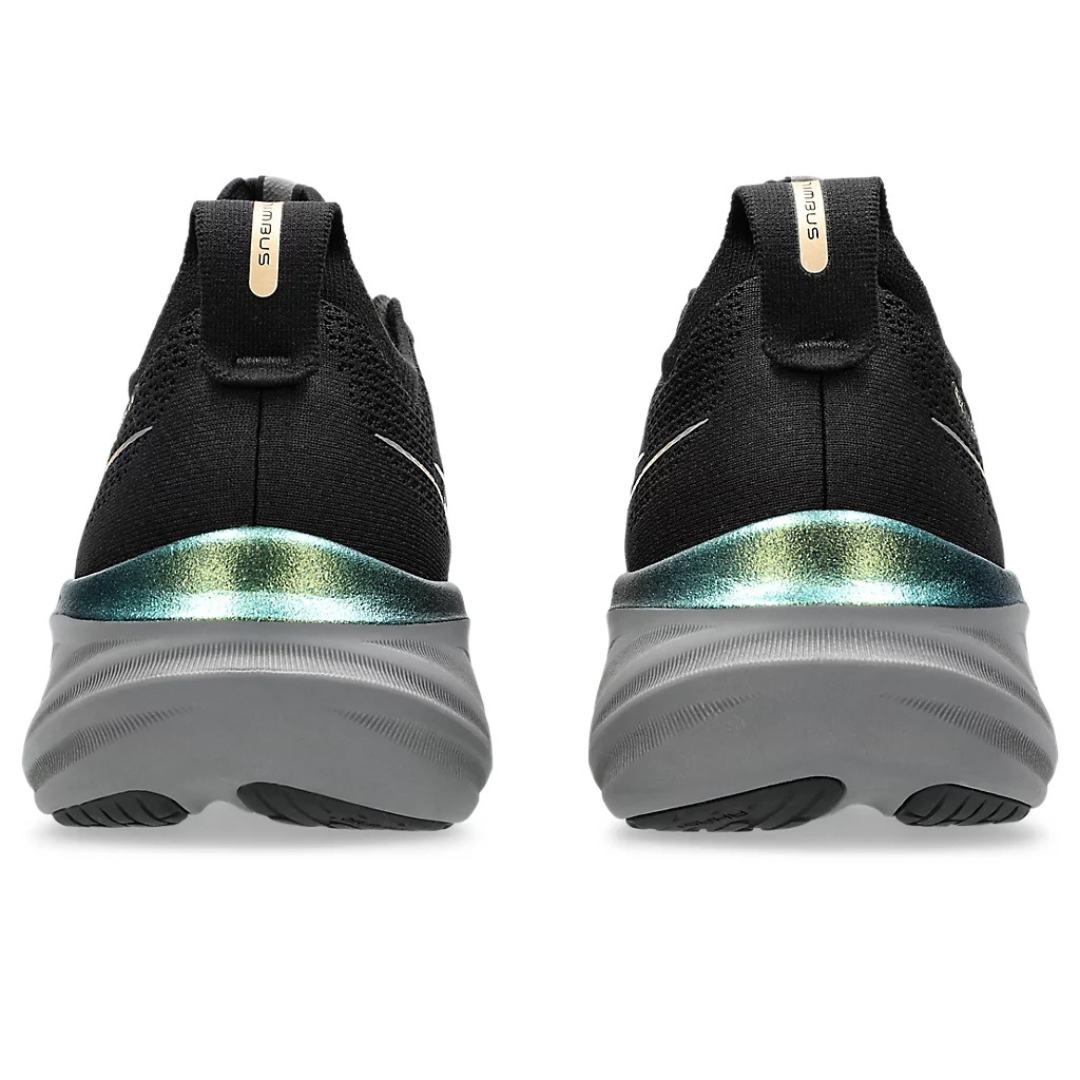 Gel - Nimbus 26 - Preto e Dourado com Cinza e Verde
