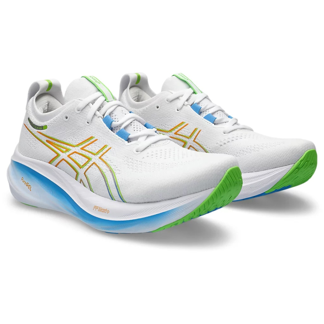 Gel - Nimbus 26 - Branco com Azul e Verde