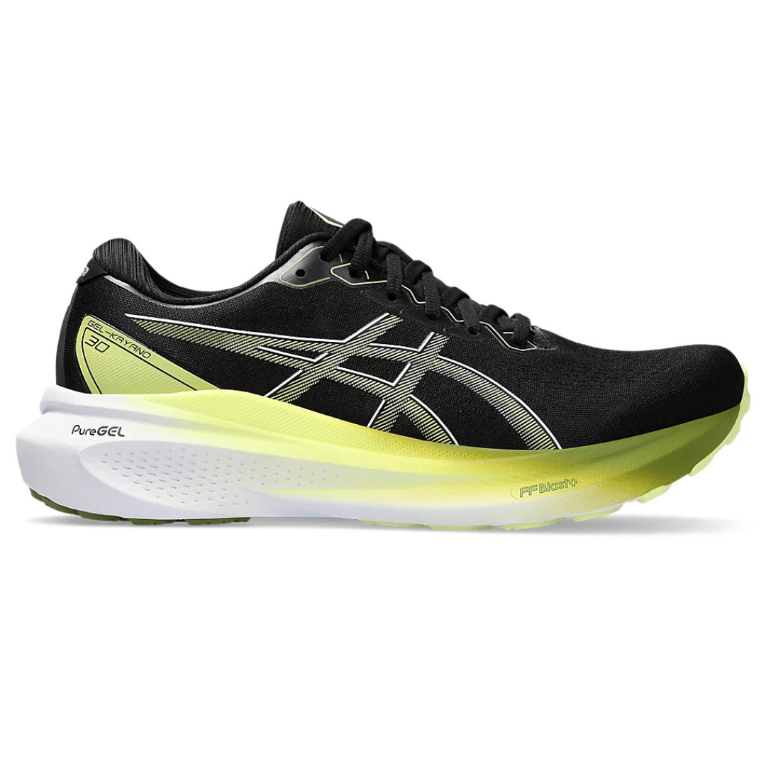 Gel-Kayano 30 - Preto e Amarelo com Branco