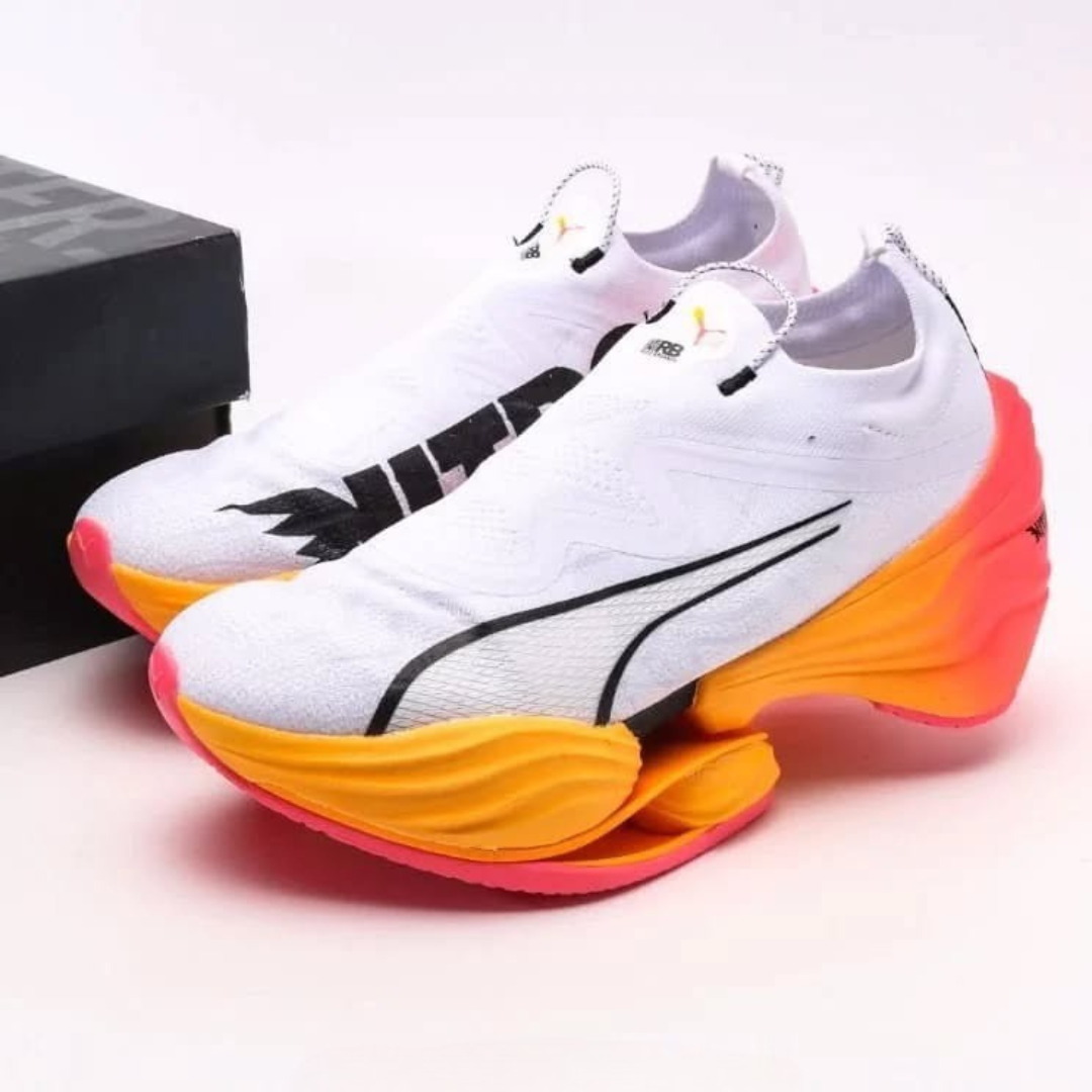 Fast-RB Nitro Elite - Branco com Laranja e Rosa