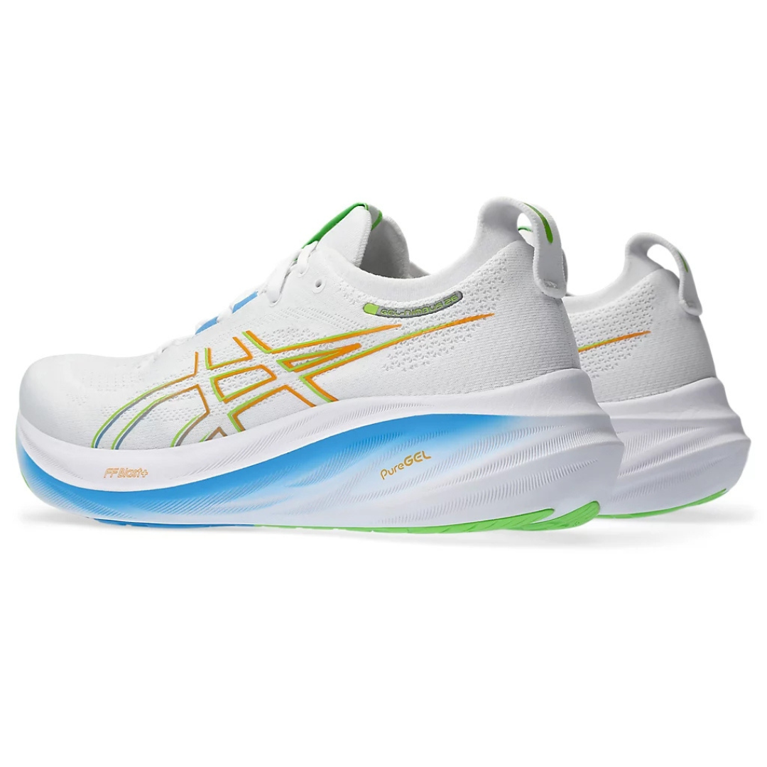 Gel - Nimbus 26 - Branco com Azul e Verde