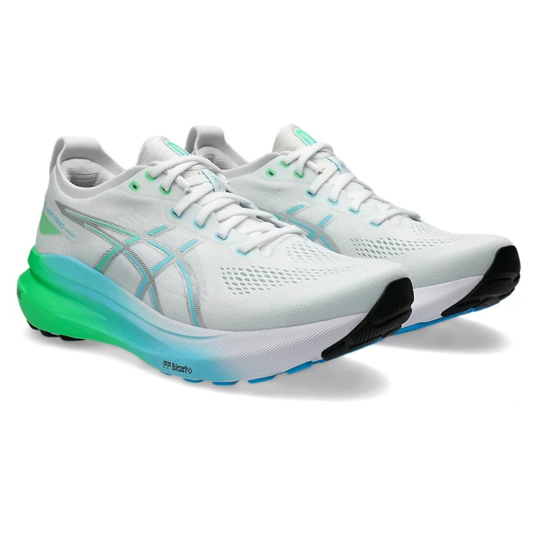 Gel-Kayano 31 Branco com Verde e Azul