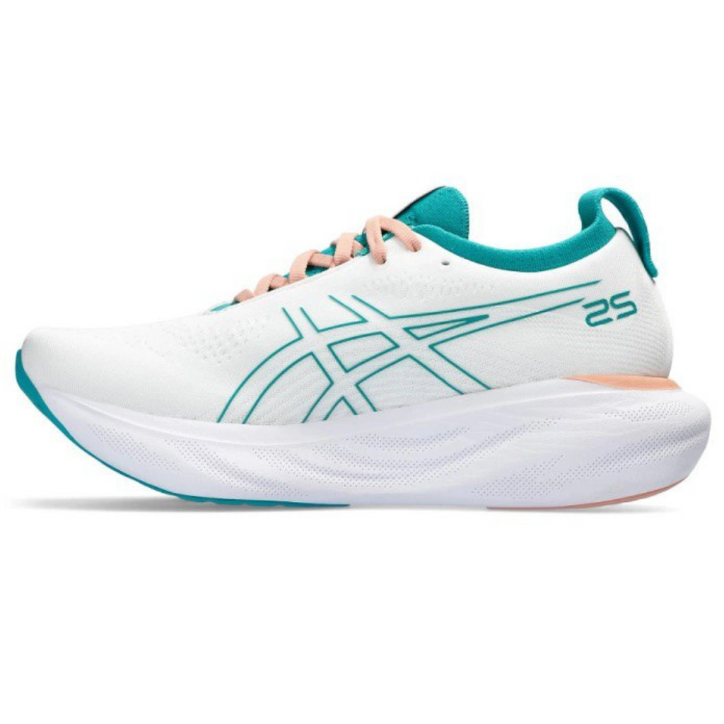 Gel - Nimbus™ 25 Branco com Jade e Laranja