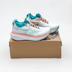 Gel - Nimbus™ 25 Branco com Jade e Laranja